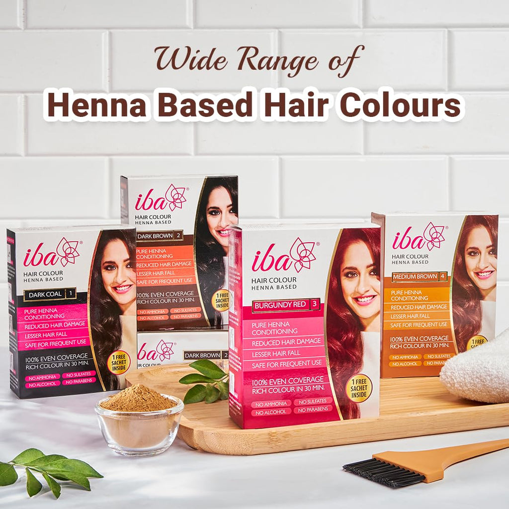 Iba Dark Brown Henna Hair Color 70g Ammonia-Free Herbal Powder