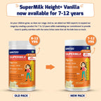 Gritzo SuperMilk Height+ (7-12y Girls), 10g Protein (Creamy Vanilla)
