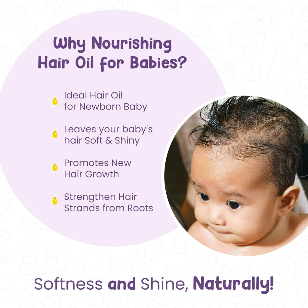 Mother Sparsh Nourishing Baby Hair Oil, Soothe & Nourishes Delicate Baby Scalp, Suitable Hair Oil for Newborns