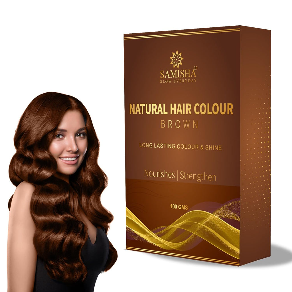 Organic Ammonia-Free Hair Color, Brown, 100g - 100% Grey Coverage
