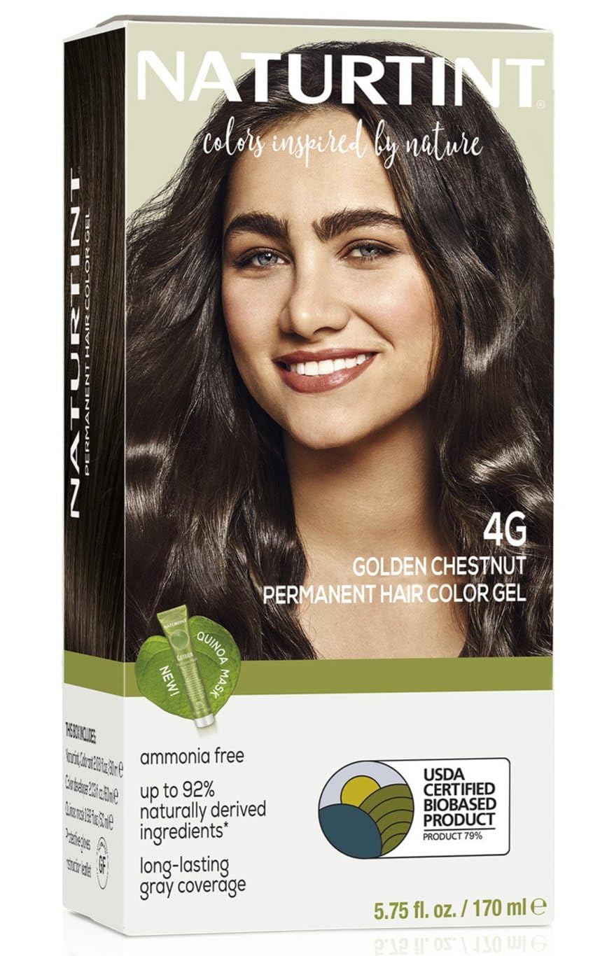Naturtint 4N Medium Brown Hair Color Gel, Vegan, Ammonia-Free, Grey Coverage