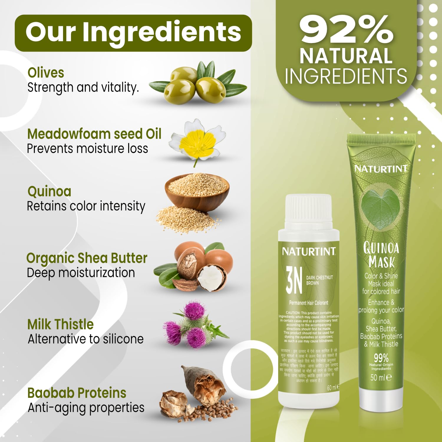 Naturtint 4N Medium Brown Hair Color Gel, Vegan, Ammonia-Free, Grey Coverage