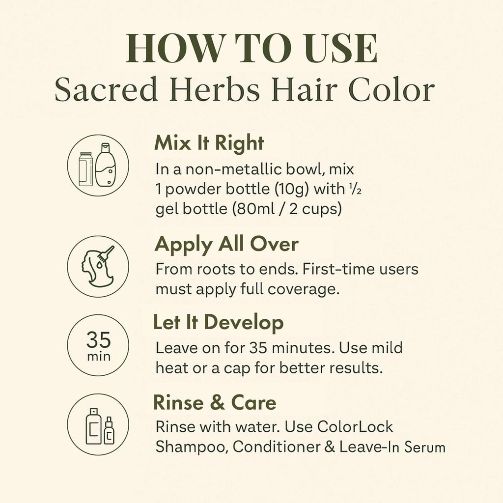 Organic Black Hair Color Gel 240ml | Ammonia-Free, 100% Grey Coverage