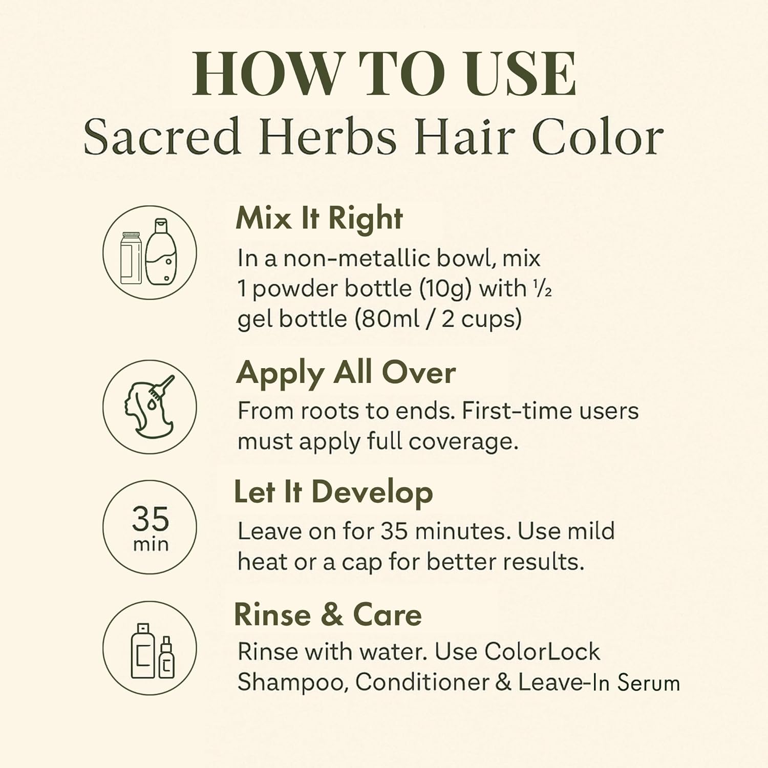 Organic Black Hair Color Gel 240ml | Ammonia-Free, 100% Grey Coverage