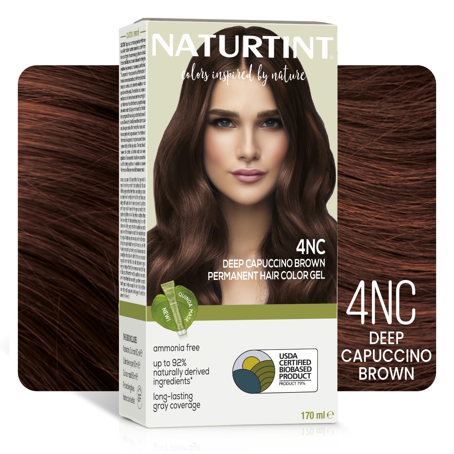 Naturtint 4N Medium Brown Hair Color Gel, Vegan, Ammonia-Free, Grey Coverage