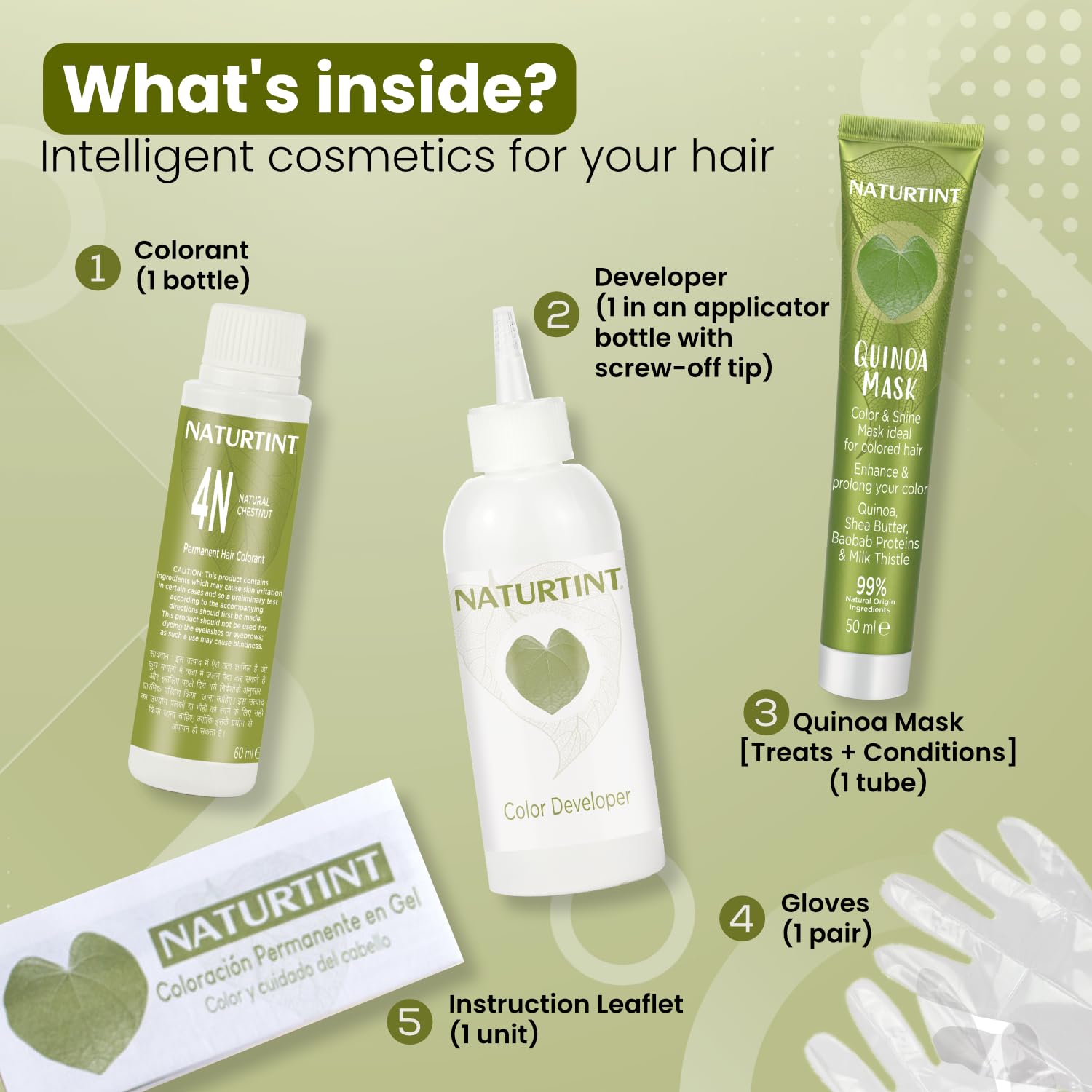 Naturtint 4N Medium Brown Hair Color Gel, Vegan, Ammonia-Free, Grey Coverage