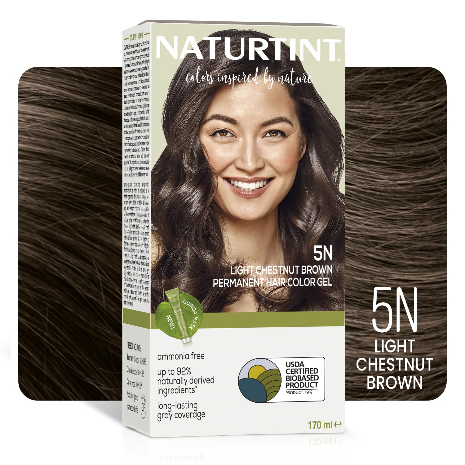 Naturtint 4N Medium Brown Hair Color Gel, Vegan, Ammonia-Free, Grey Coverage