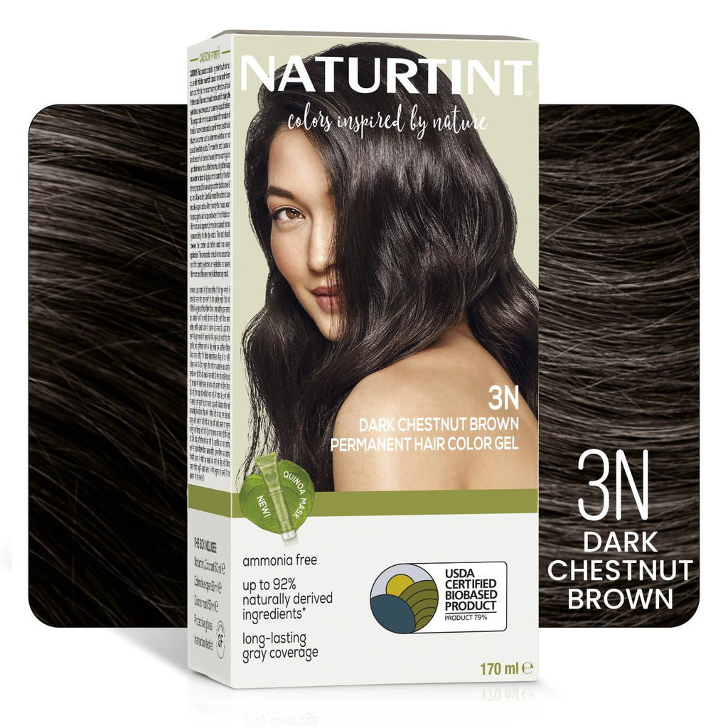 Naturtint 4N Medium Brown Hair Color Gel, Vegan, Ammonia-Free, Grey Coverage