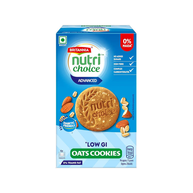 Britannia NutriChoice Essentials Oats Cookies - No Added Sugar Main Image
