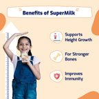 Gritzo SuperMilk Height+ (7-12y Girls), 10g Protein (Creamy Vanilla)