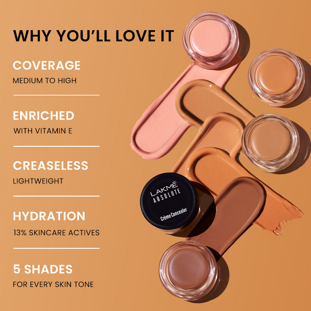 Lakme Unreal Cover Creme Concealer Lightweight & Hydrating - Sand