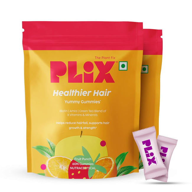 PLIX The Plant Fix Healthier Hair Gummies for Anti Hairfall Main Image