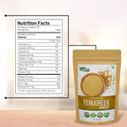 Organic Zing Fenugreek Powder Also Known As Methi Seed Powder, Trigonella Foenum-Graecum | Vegan | Preservative Free | Resealable Pack