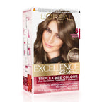 L'OREAL PARIS Excellence Creme Hair Color, 5 Light Brown/Natural Brown, 72Ml+100G And Color Protect Shampoo, 360Ml (With 10% Extra)