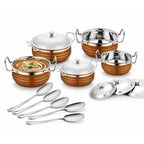 Stainless Steel Handi Copper Set (10-Pieces)