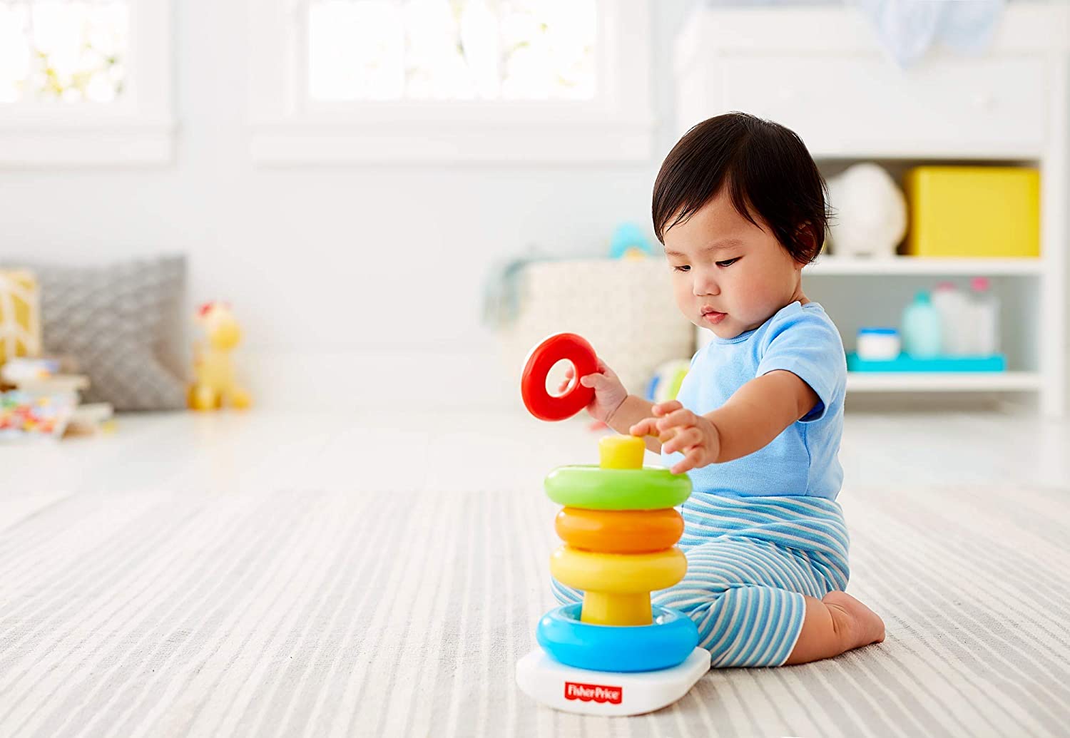 Fisher Price Rock-A-Stack - Classic Stacking Toy With 5 Colorful Rings
