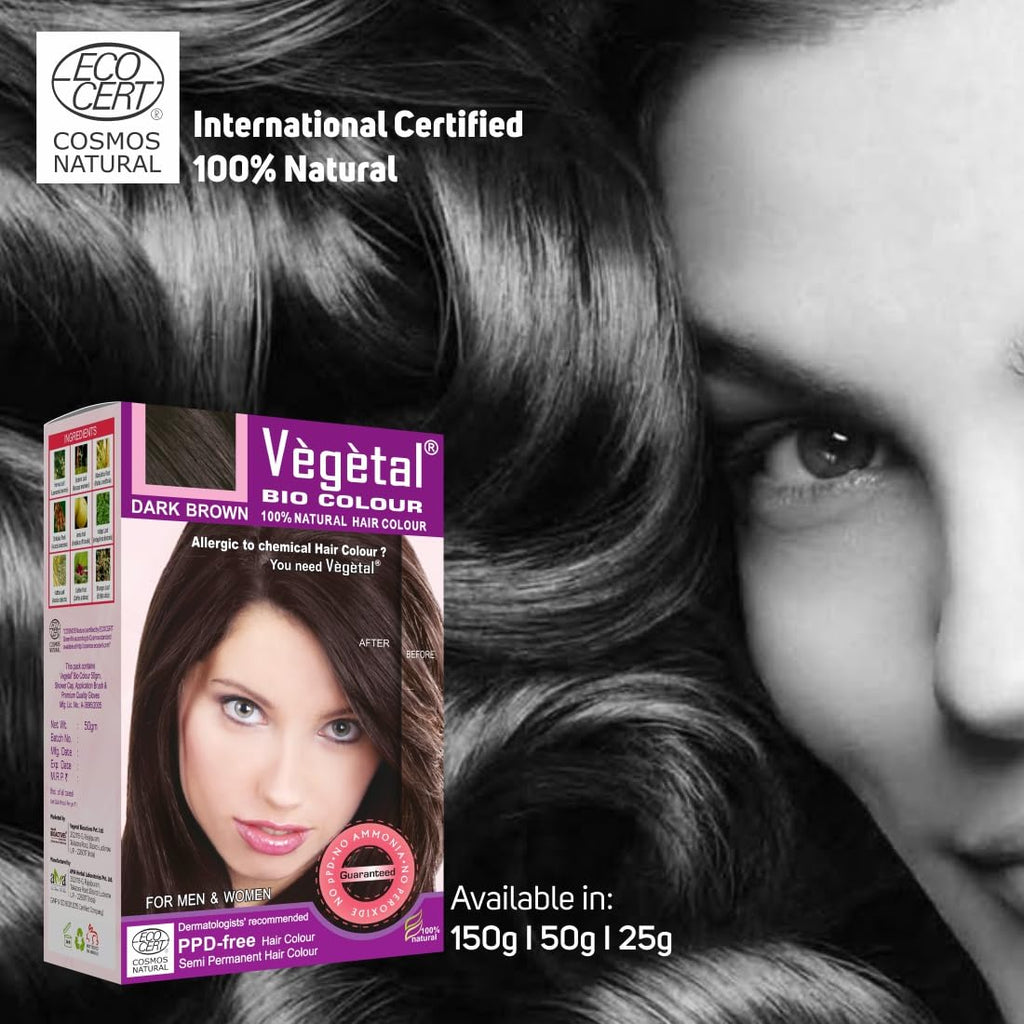 Vegetal Bio Dark Brown Hair Color 50g Ammonia-Free Organic Kit