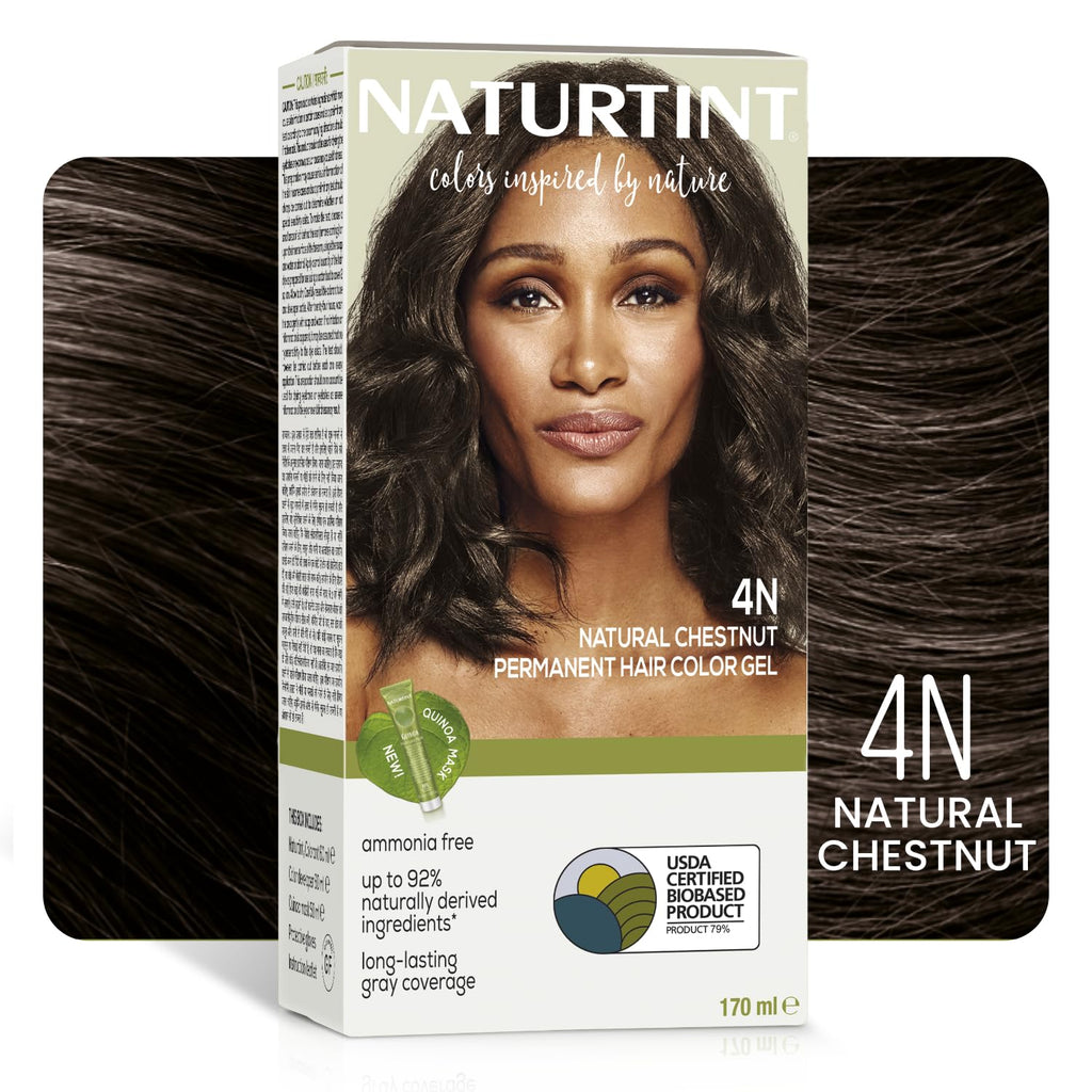 Naturtint 4N Medium Brown Hair Color Gel, Vegan, Ammonia-Free, Grey Coverage