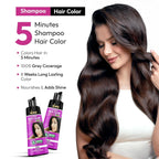 VCare Black Hair Color Shampoo 180ml Ammonia-Free for Men & Women
