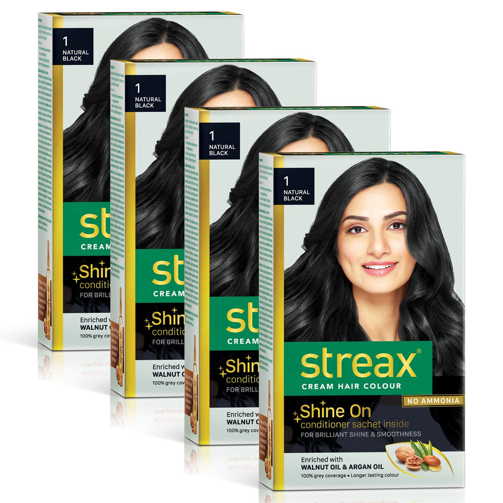 Streax Burgundy Hair Color 3.16 with Argan & Walnut Oil 100% Grey Coverage
