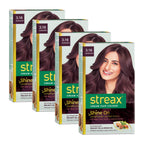 Streax Burgundy Hair Color 3.16 with Argan & Walnut Oil 100% Grey Coverage