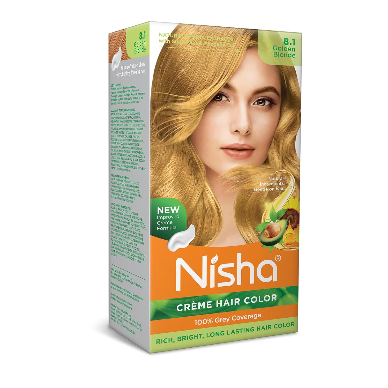 Nisha Creme Hair Color Honey Blonde