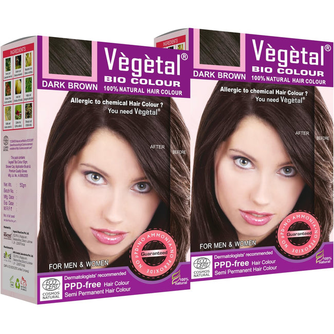 Vegetal Bio Dark Brown Hair Color 50g Ammonia-Free Organic Kit Hover Image