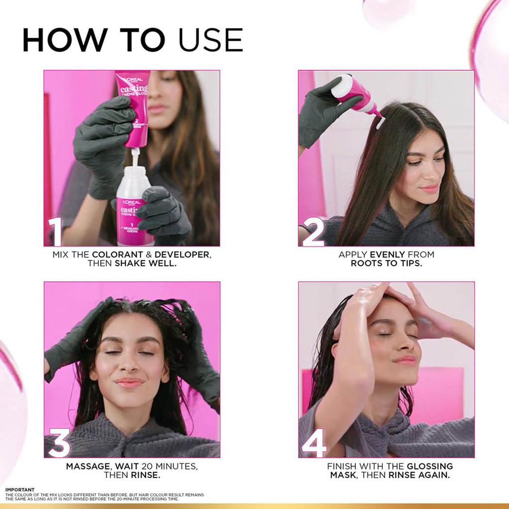 L'Oréal Paris Dark Brown Hair Color with Gloss Complex 60g + 40ml