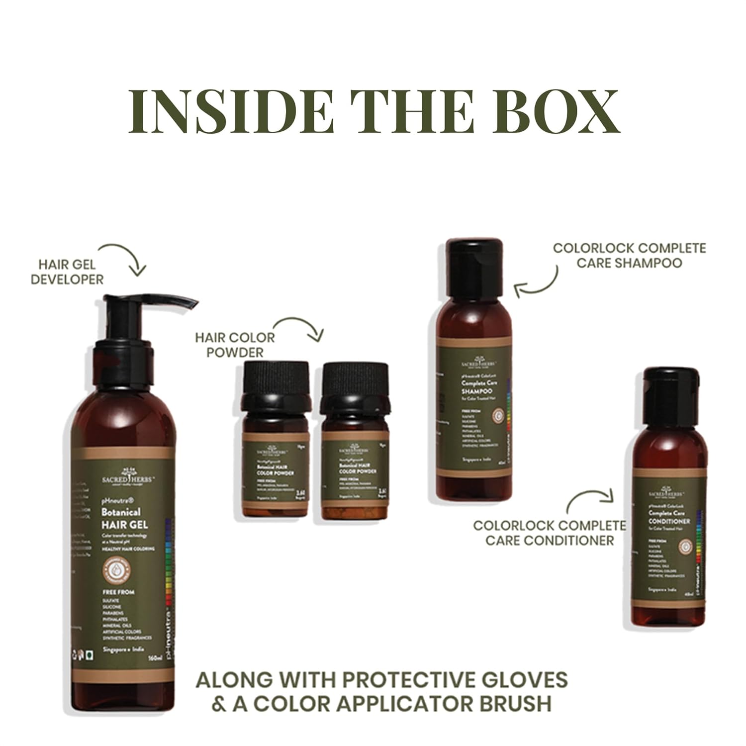 Organic Black Hair Color Gel 240ml | Ammonia-Free, 100% Grey Coverage