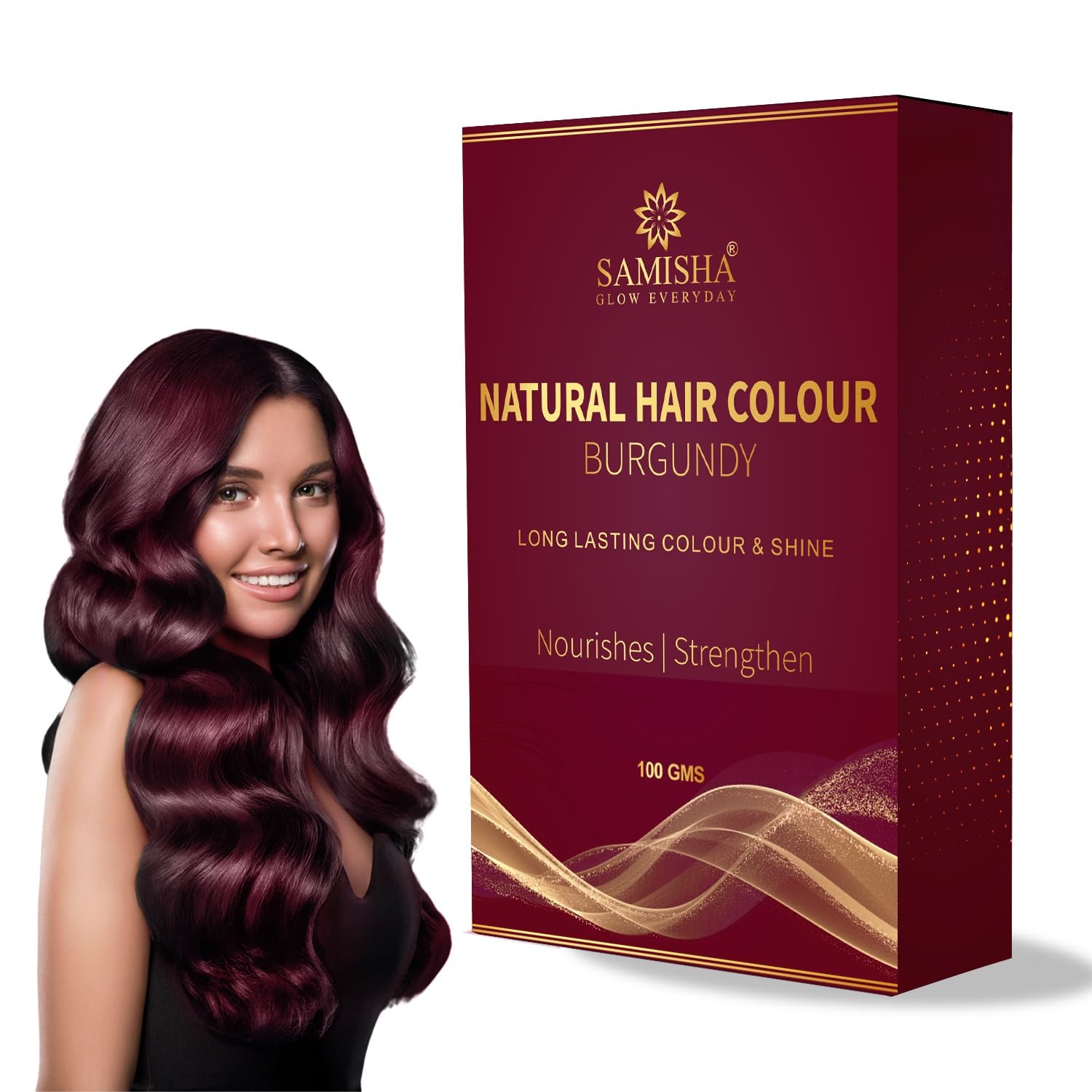Organic Ammonia-Free Hair Color, Brown, 100g - 100% Grey Coverage