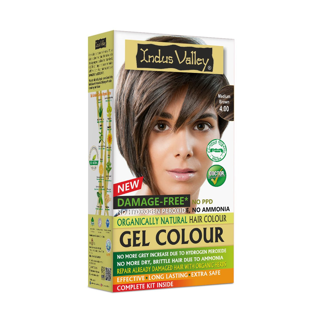 Indus Valley Natural Gel Hair Color Dark Brown 65ml Ammonia & PPD Free