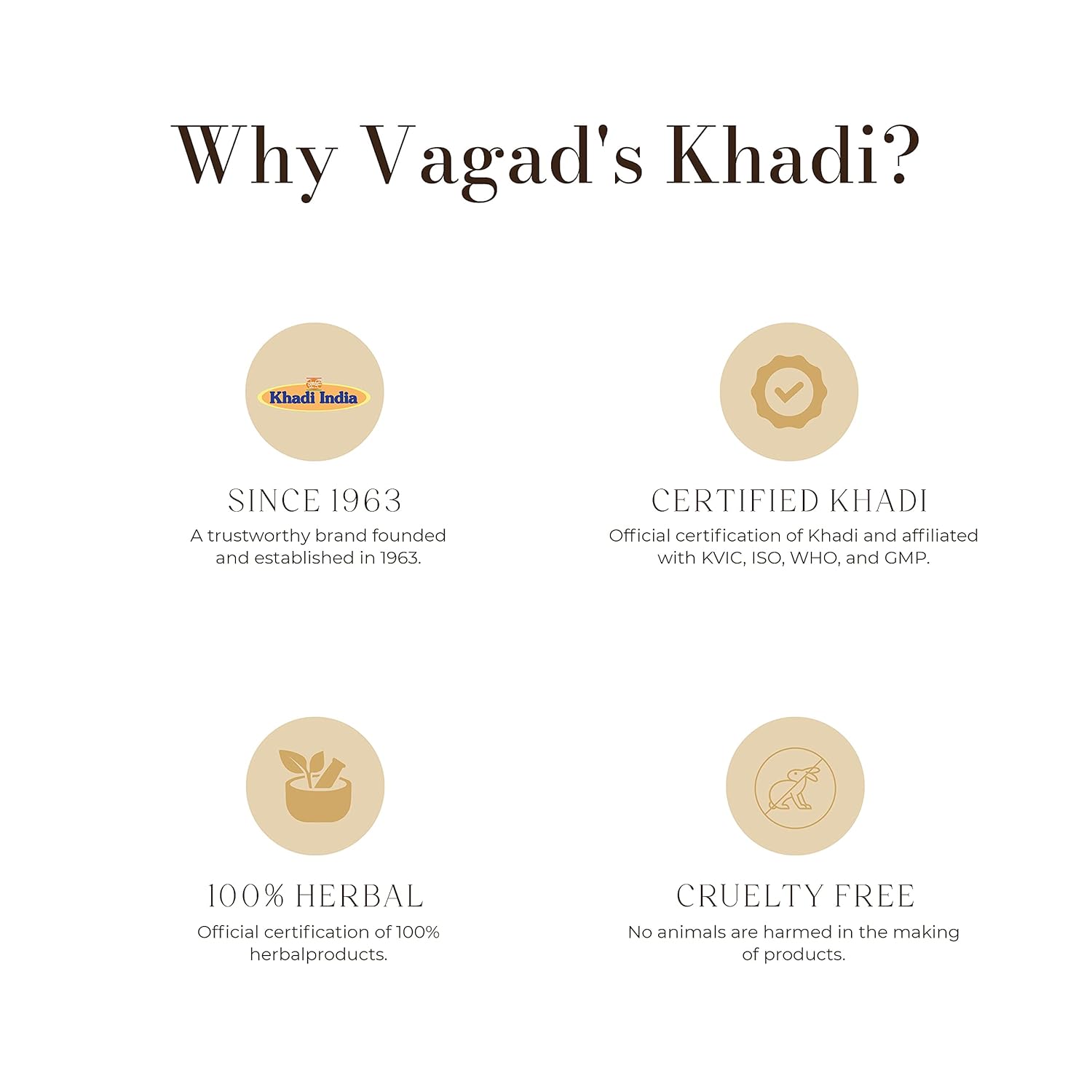 Vagad's Khadi Herbal Black Mehndi with Neem for Lasting Hair Color 2x100g