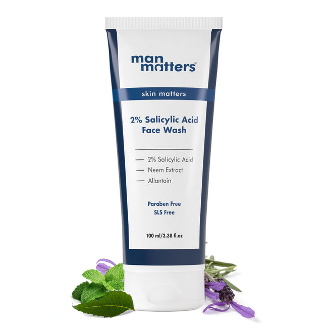 Man Matters Clear 2% Salicylic Acid Face Wash for Men, Paraben & SLS Free Hover Image