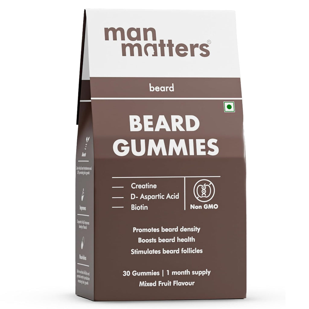 Man Matters Beard Growth Gummies, Promotes Beard Density