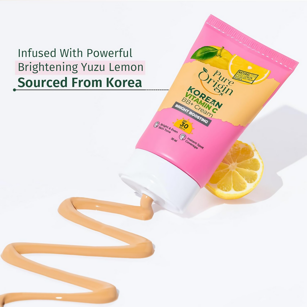 Pure Origin Korean Vitamin C Bright Boosting BB+ Cream Natural Bb Face Cream