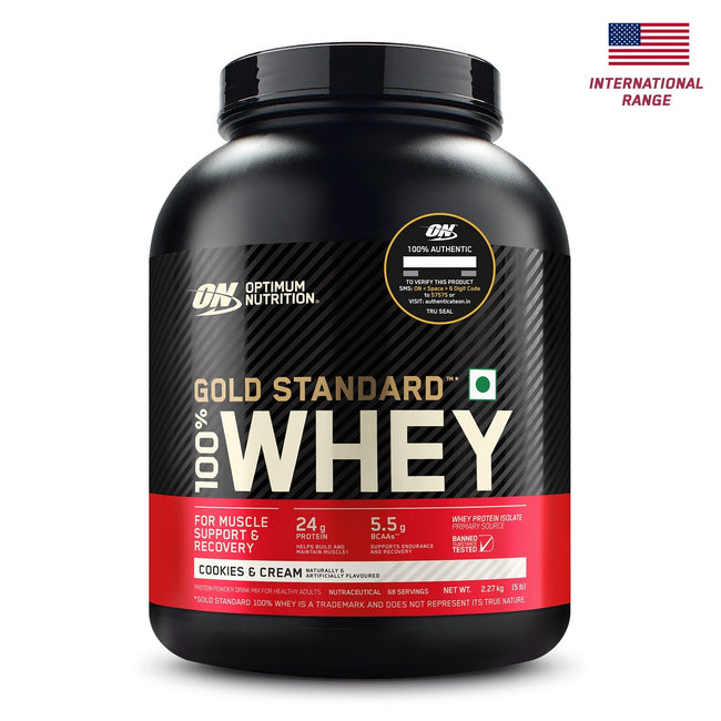 Optimum Nutrition Gold Standard 100% Whey Protein Powder (Cookies & Cream)-2.27 kg Hover Image