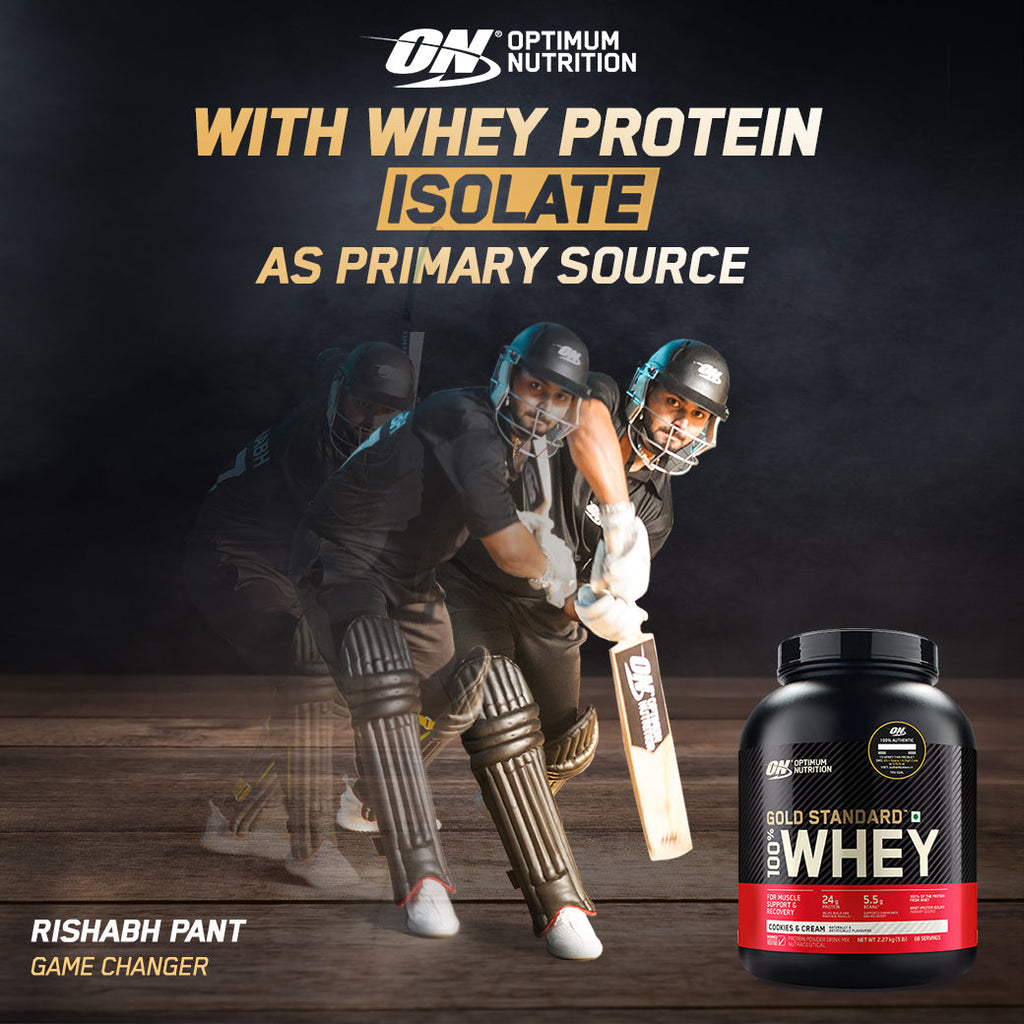 Optimum Nutrition Gold Standard 100% Whey Protein Powder (Cookies & Cream)-2.27 kg