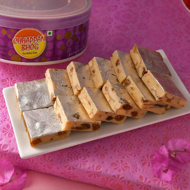 Sea Blue Beads & Stones Rakhi With Kaju Anjeer Barfi Combo Main Image