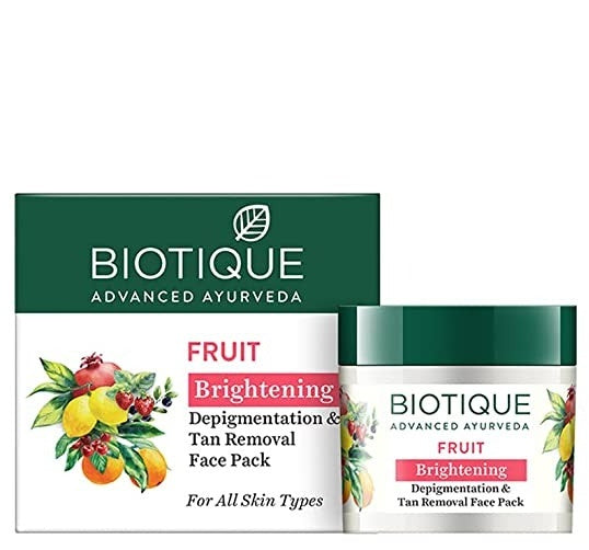Biotique Advanced Ayurveda Fruit Brightening Depigmentation & Tan Removal Face Pack Main Image