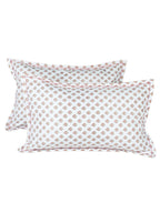 Story@home Cream-Coloured & Pink Floral Microfiber 180 TC Queen Bedsheet & 2 Pillow Covers