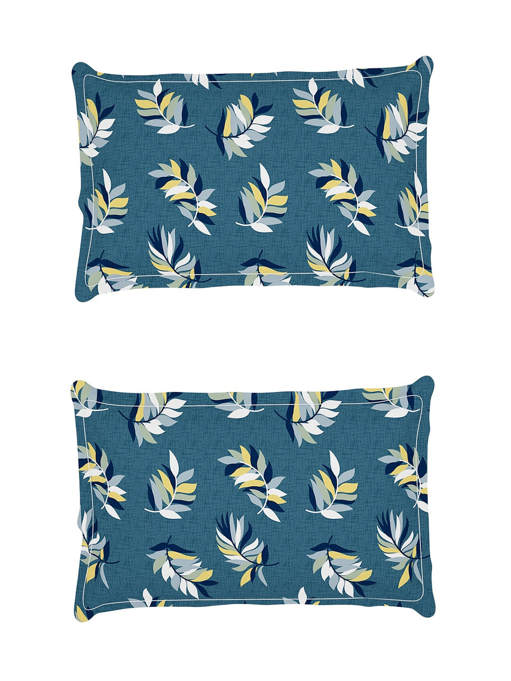 Story@home Arena Grey & Yellow Floral Printed 180 TC Queen Bedsheet & 2 Pillow Covers