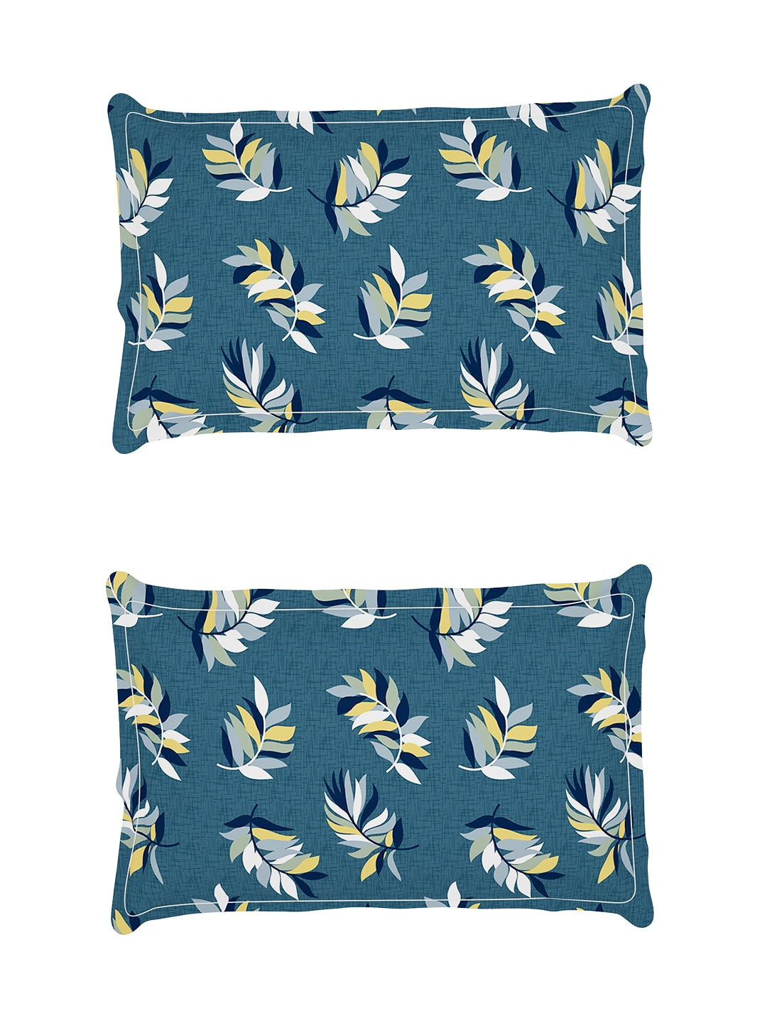 Story@home Arena Grey & Yellow Floral Printed 180 TC Queen Bedsheet & 2 Pillow Covers