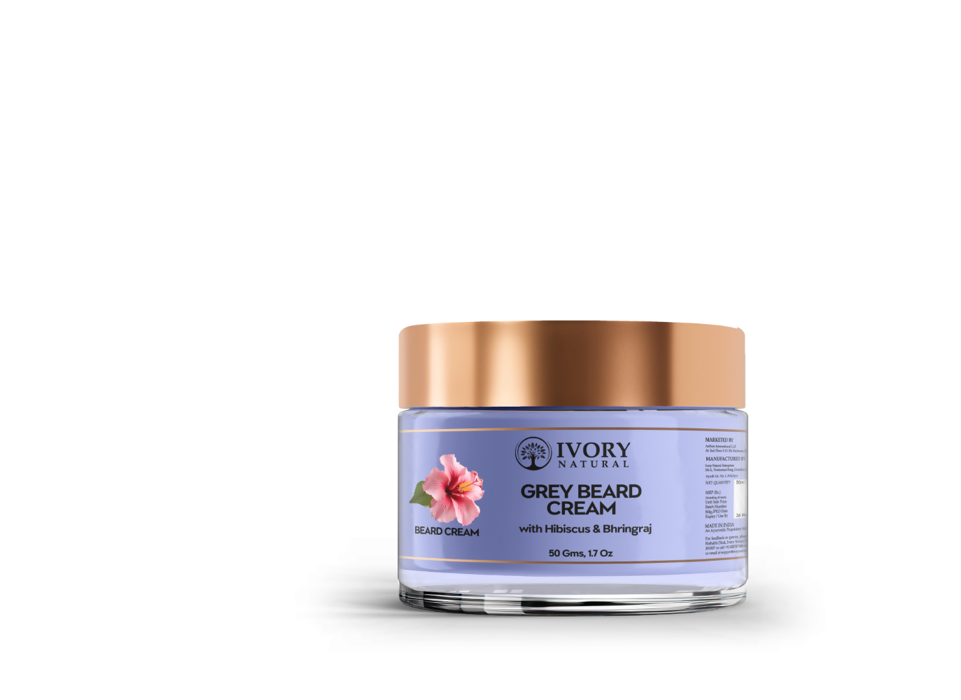 Ivory Natural Greys Beard Cream Restores Your Beard's Natural Color