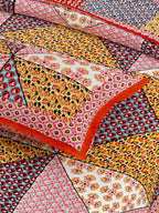 Red Ethnic Motifs Cotton 300TC King Bedsheet With 2 Zipper Pillow Covers - Super King Size by House of Ree