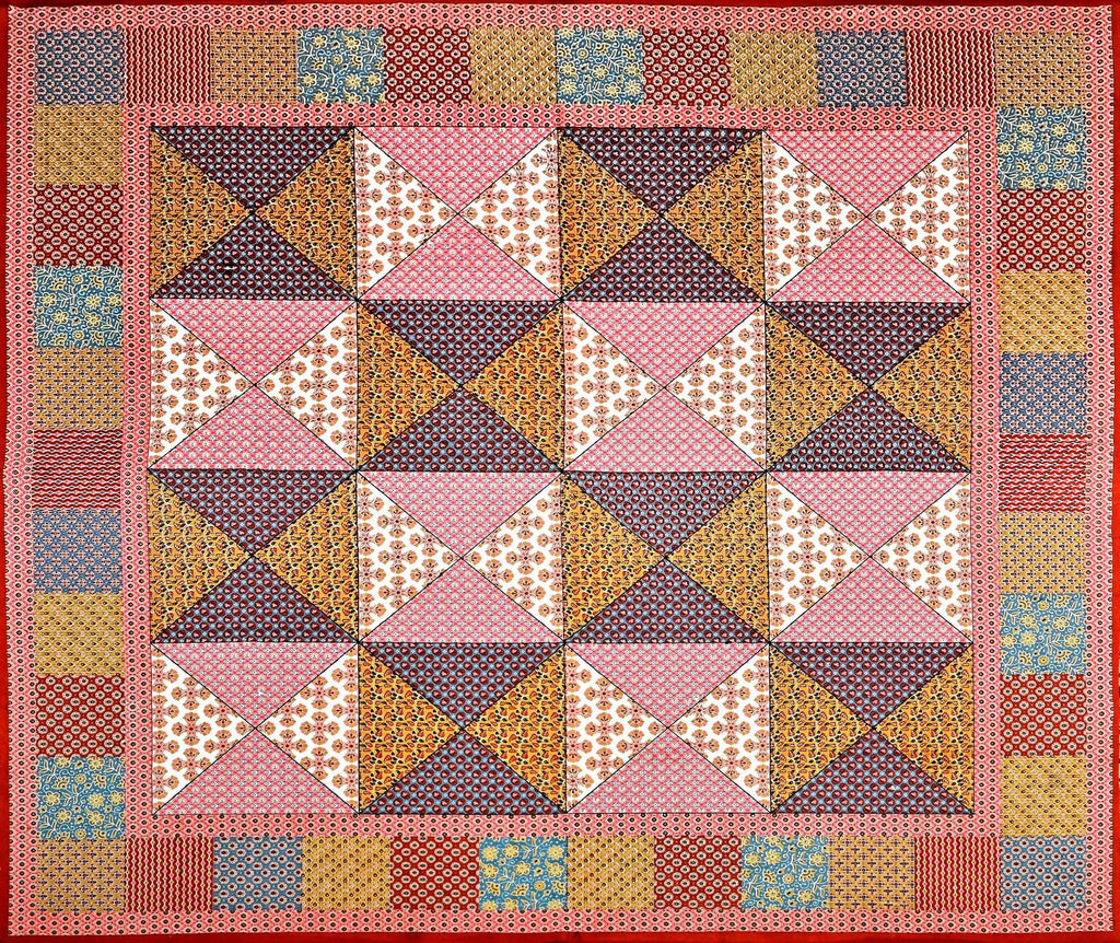 Red Ethnic Motifs Cotton 300TC King Bedsheet With 2 Zipper Pillow Covers - Super King Size by House of Ree