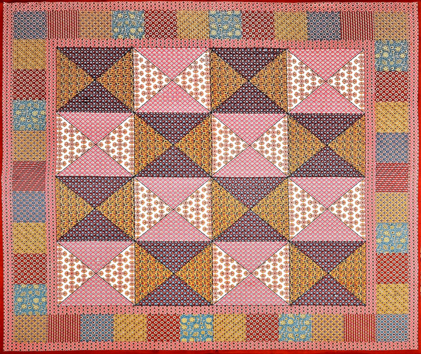 Red Ethnic Motifs Cotton 300TC King Bedsheet With 2 Zipper Pillow Covers - Super King Size by House of Ree