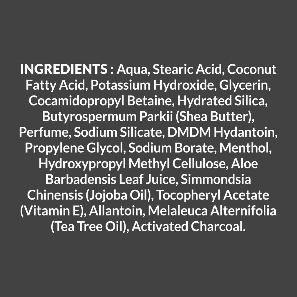 VI-JOHN Dermatologically Tested Premium Purifying Charcoal Shaving Foam Enriched with Aloevera & Jojoba Oil Free From Silicone, Paraben & Mineral Oil