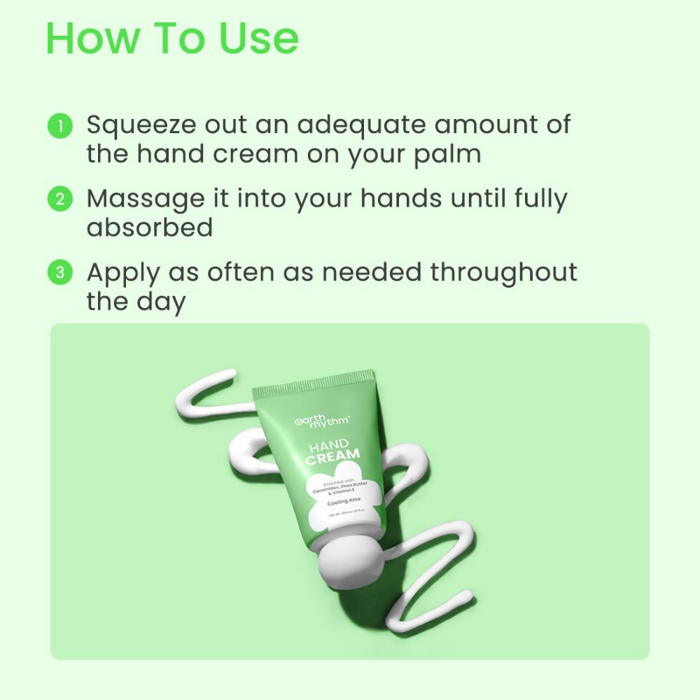 Earth Rhythm Cooling Aloe Hand Cream Enriched with Ceramide