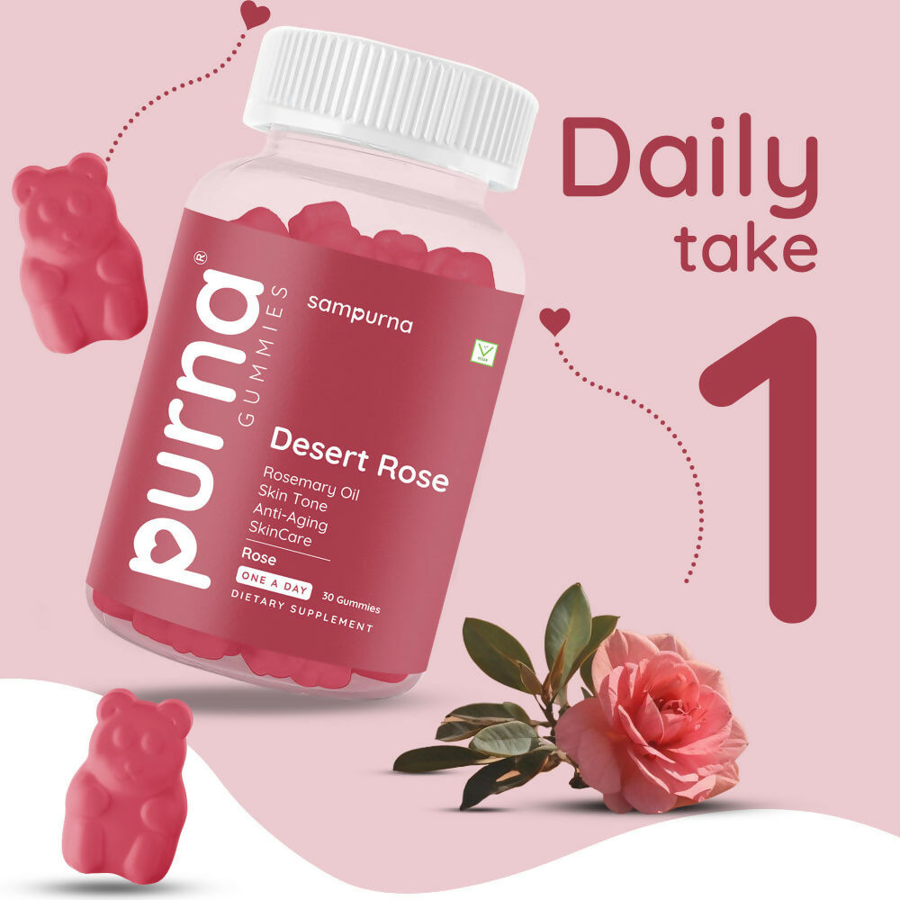 Purna Rosemary Oil Gummies - Rose