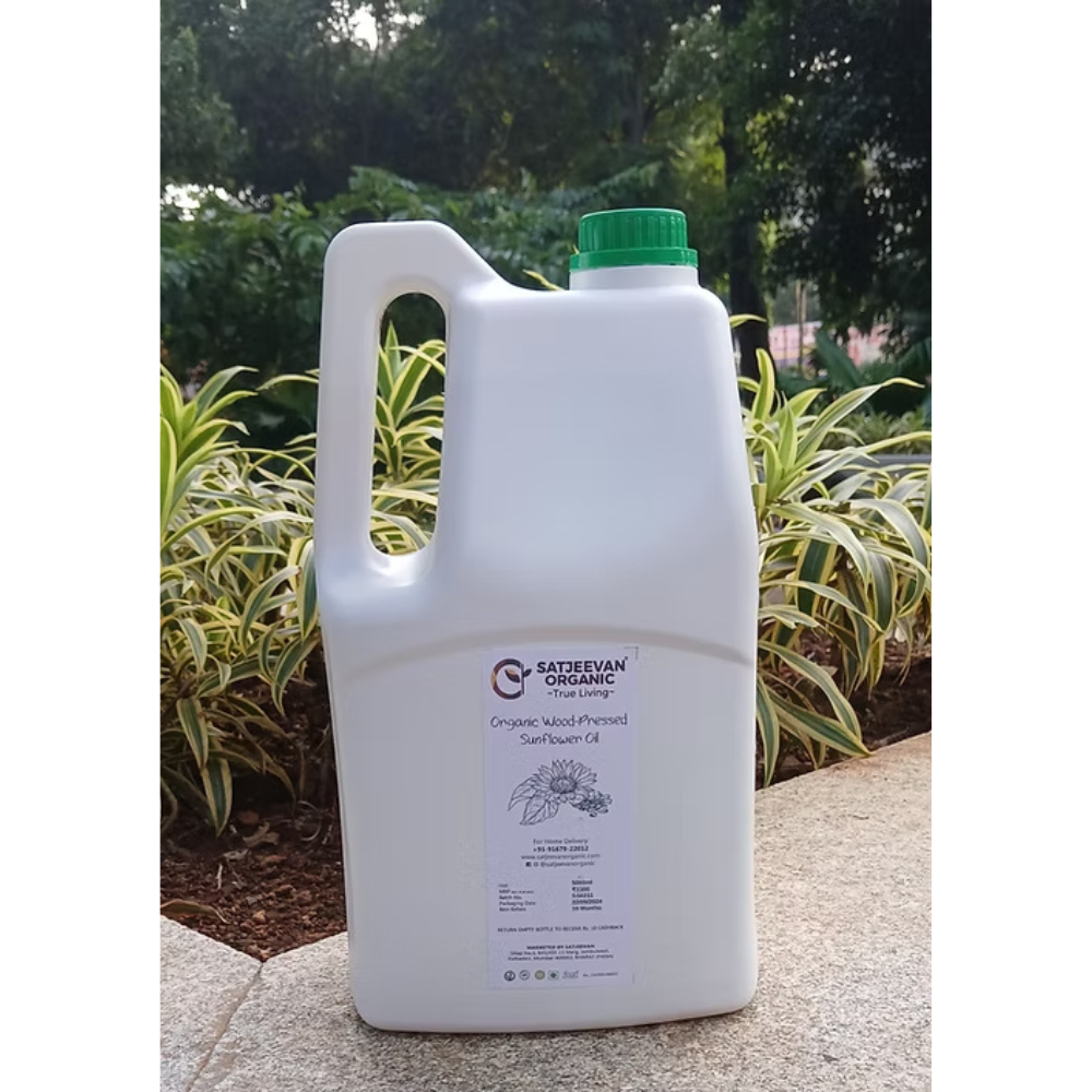 Satjeevan Organic Wood-Pressed Sunflower Oil